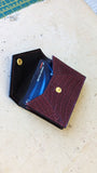 Credit Card & Coin Wallet - Bordeaux Crocodile - Ascot Shoes