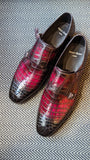 Ascot Double Monks - Black Cherry Patina - Ascot Shoes