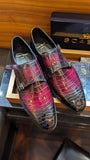 Ascot Double Monks - Black Cherry Patina - Ascot Shoes