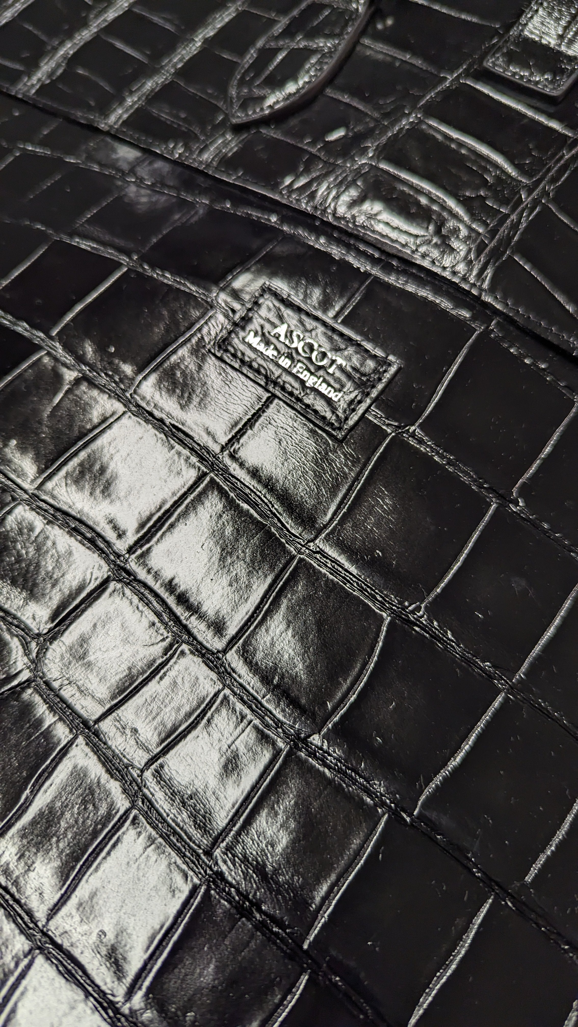Bespoke Suit Carrier - Black Crocodile - Ascot Shoes