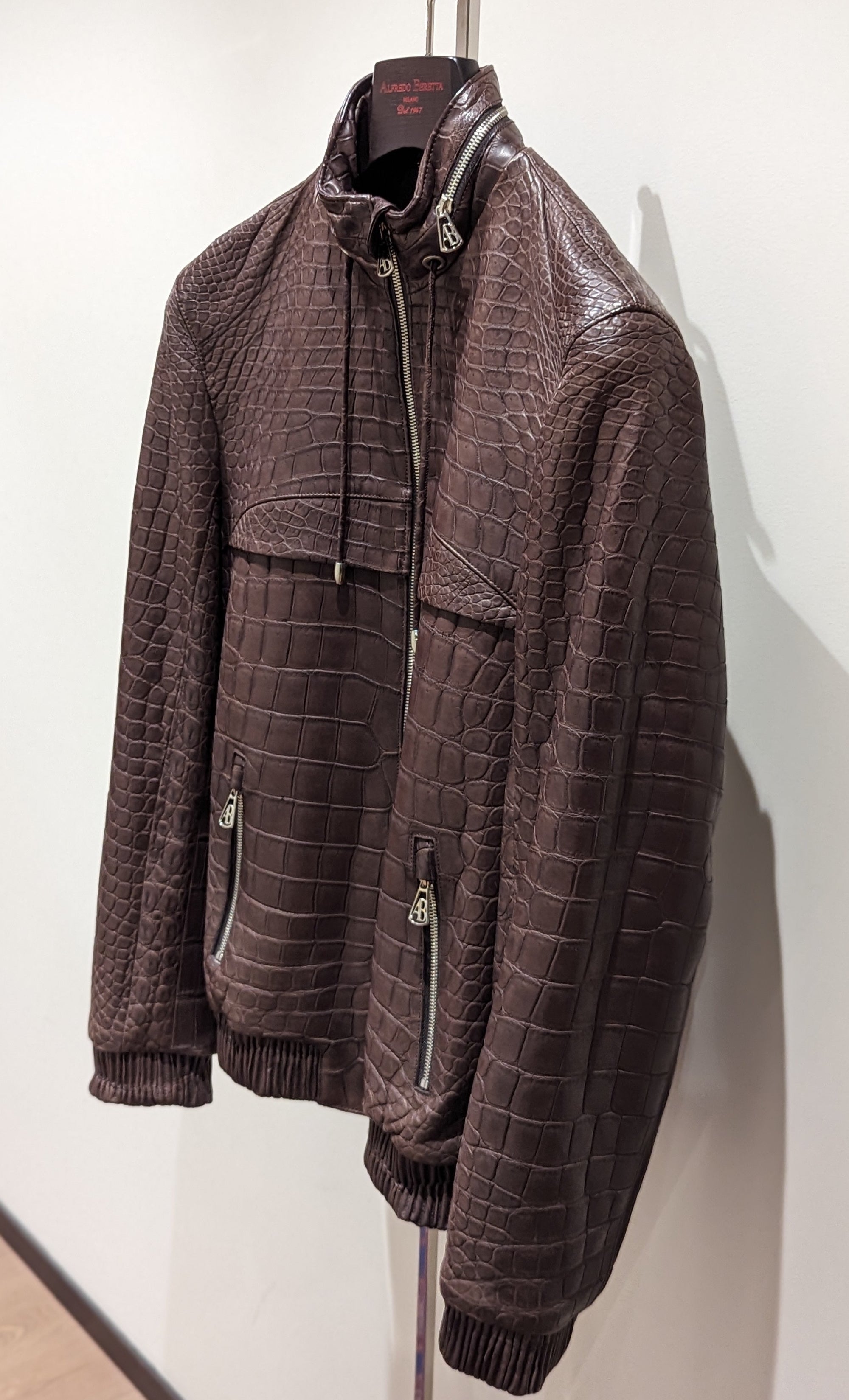 Bespoke Jacket - Brown Crocodile - Ascot Shoes