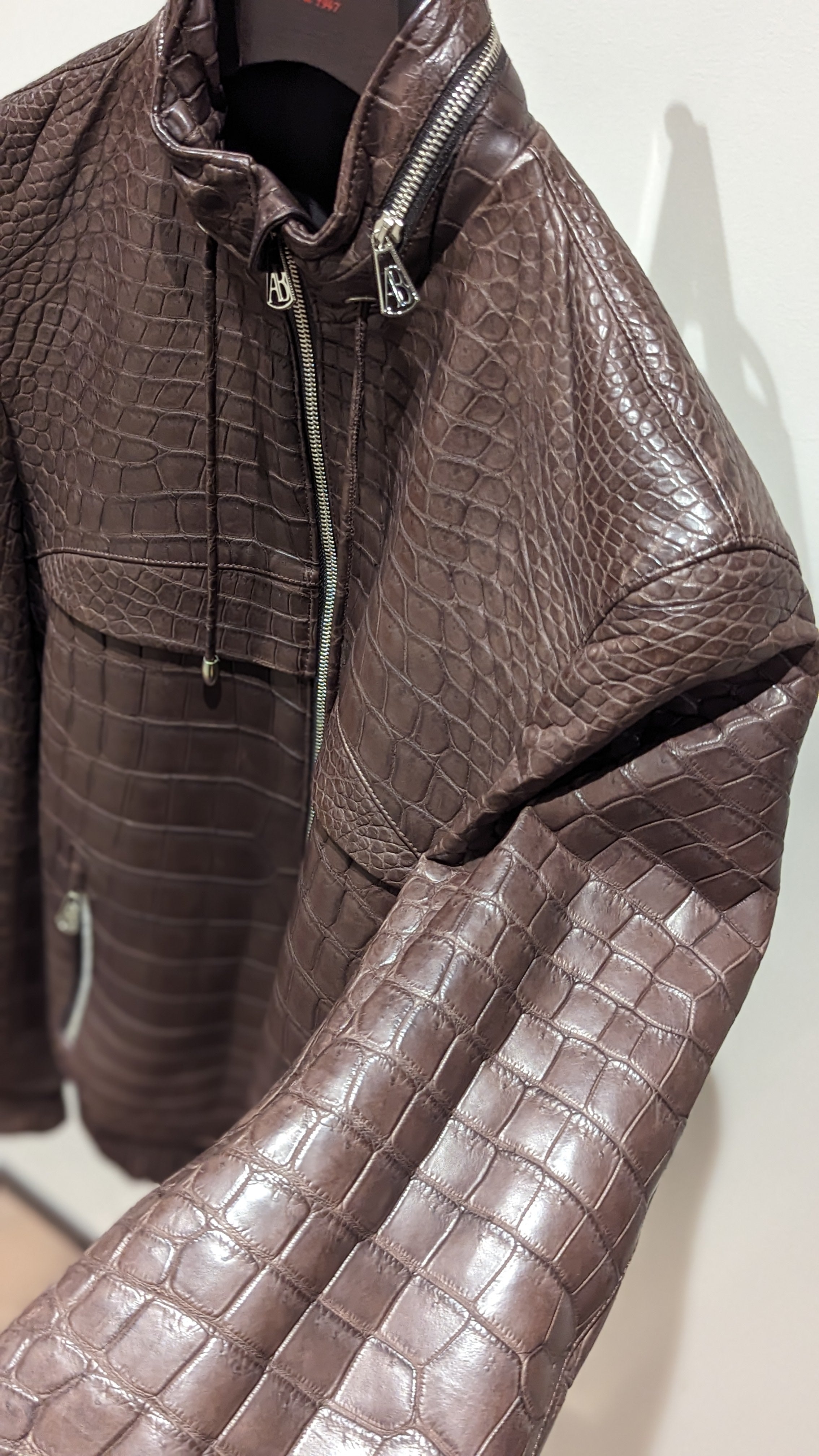 Hermes Crocodile Leather Jacket Leather Jacket, Tailored To Your