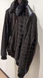 Bespoke Bomber Jacket - Black Crocodile - Ascot Shoes