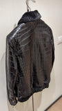 Bespoke Bomber Jacket - Black Crocodile - Ascot Shoes