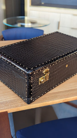 Custom cigar humidors - Black Crocodile