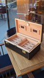 Custom cigar humidors - Black Crocodile - Ascot Shoes