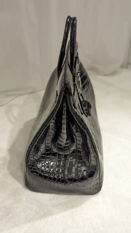 Ascot Bespoke Bag - Black Alligator 60 cm