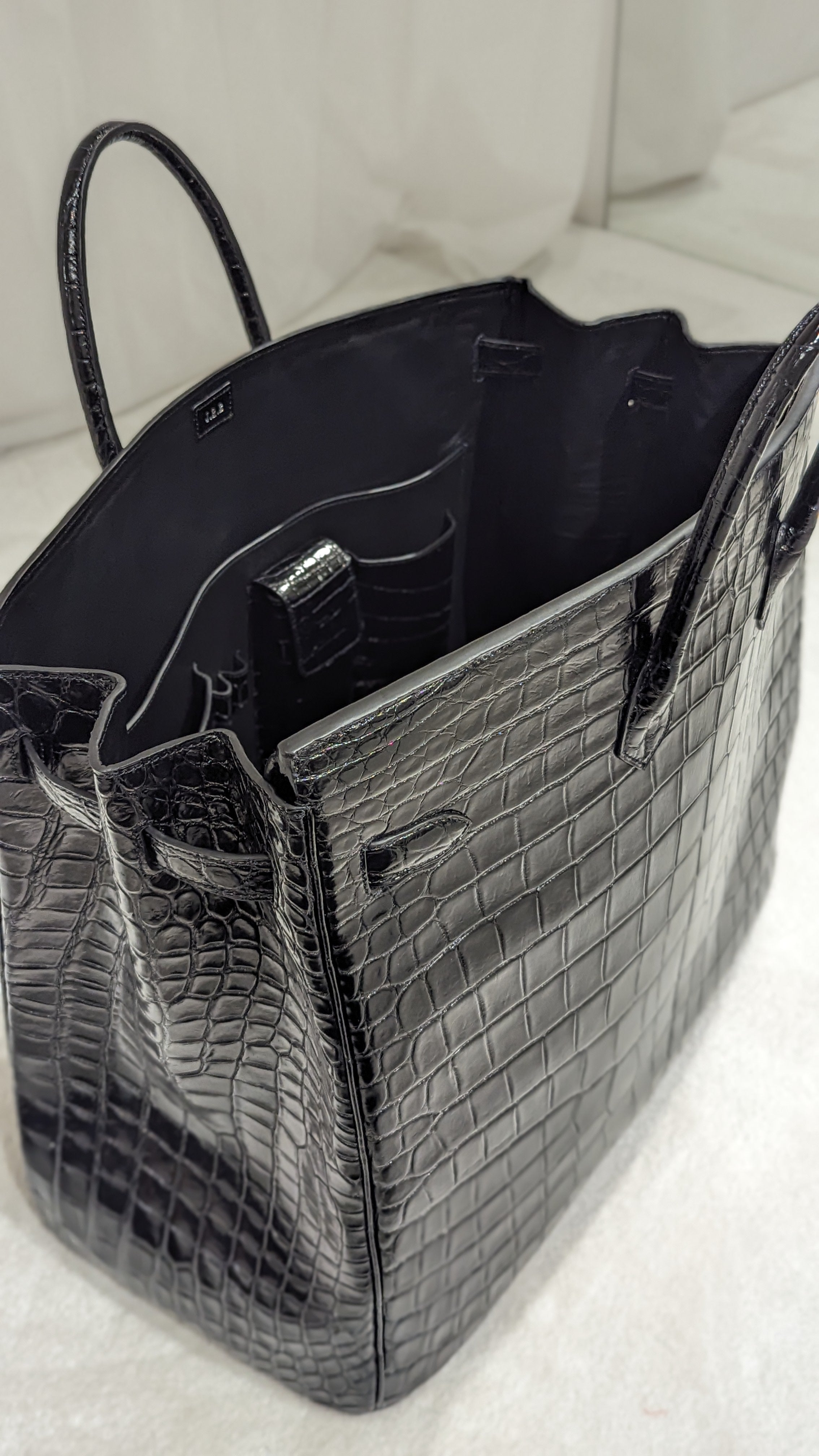 Ascot Bespoke Bag - Black Alligator 50 cm - Ascot Shoes
