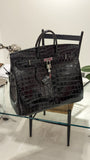 Ascot Bespoke Bag - Black Alligator 60 cm - Ascot Shoes