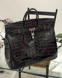 Ascot Bespoke Bag - Black Alligator 50 cm - Ascot Shoes