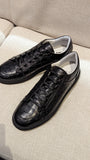 Ascot Sneakers - Black Crocodile - Ascot Shoes