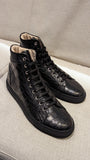 Ascot High Boot Sneakers - Black Crocodile - Ascot Shoes