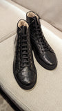 Ascot High Boot Sneakers - Black Crocodile - Ascot Shoes