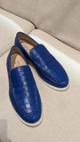Ascot Cannes - Royal Blue Crocodile - Ascot Shoes