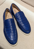 Ascot Cannes - Royal Blue Crocodile - Ascot Shoes