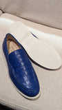Ascot Cannes - Royal Blue Crocodile - Ascot Shoes