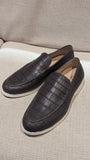 Ascot Cannes - Charcoal Grey Crocodile - Ascot Shoes