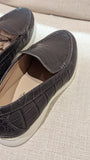 Ascot Cannes - Charcoal Grey Crocodile - Ascot Shoes