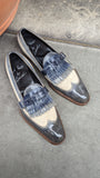 Shanghai Single Monk II. - Blue & Grey combination - Ascot Shoes