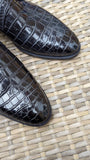 Ascot Monk Strap - Black Crocodile - Ascot Shoes