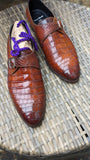 Ascot Monk Strap - Cognac Crocodile - Ascot Shoes