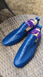 Ascot Tate - Blue Crocodile - Ascot Shoes