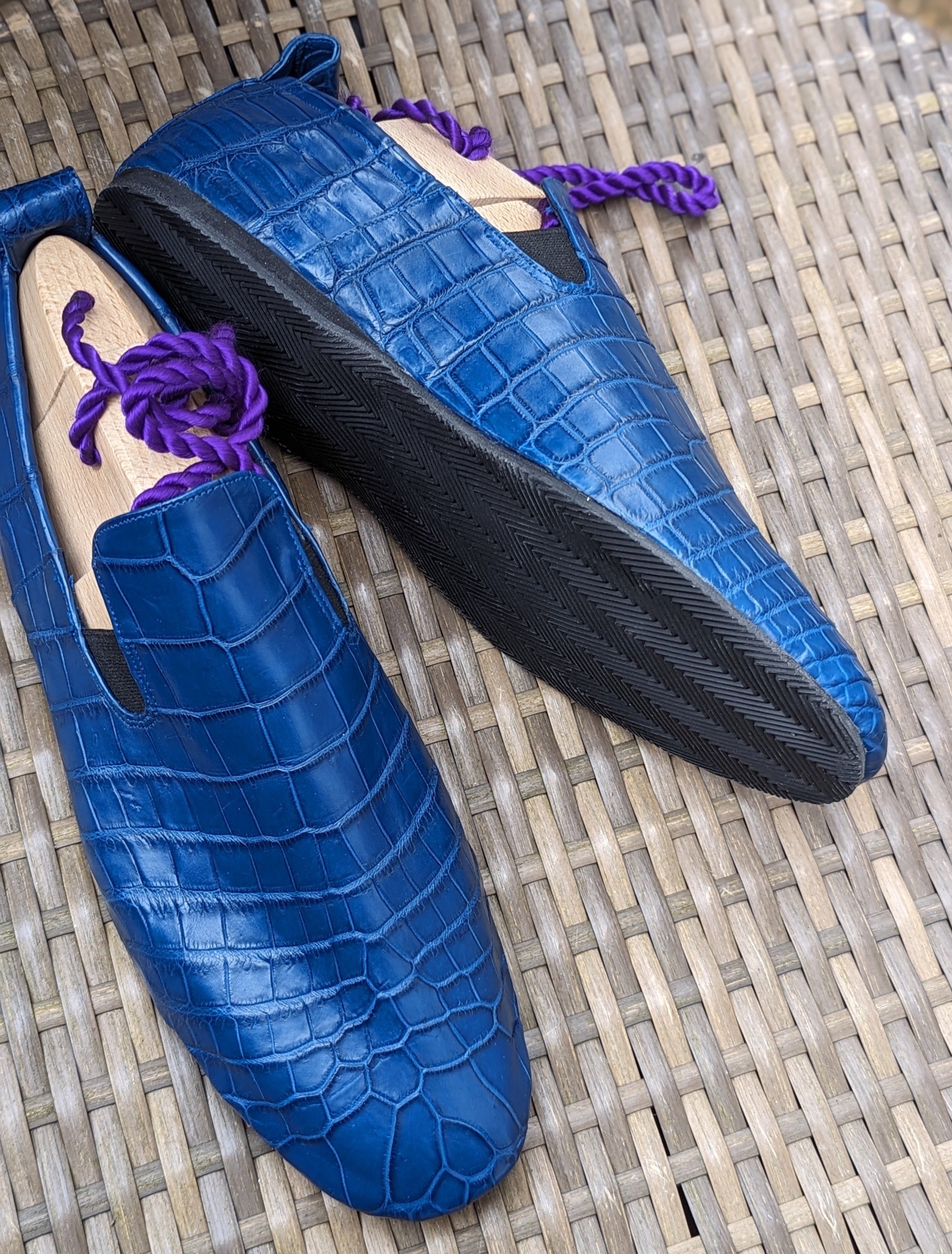Ascot Tate - Blue Crocodile - Ascot Shoes