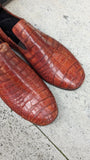 Ascot Tate - Tan Crocodile - Ascot Shoes