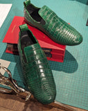 Ascot Tate - Green Crocodile - Ascot Shoes