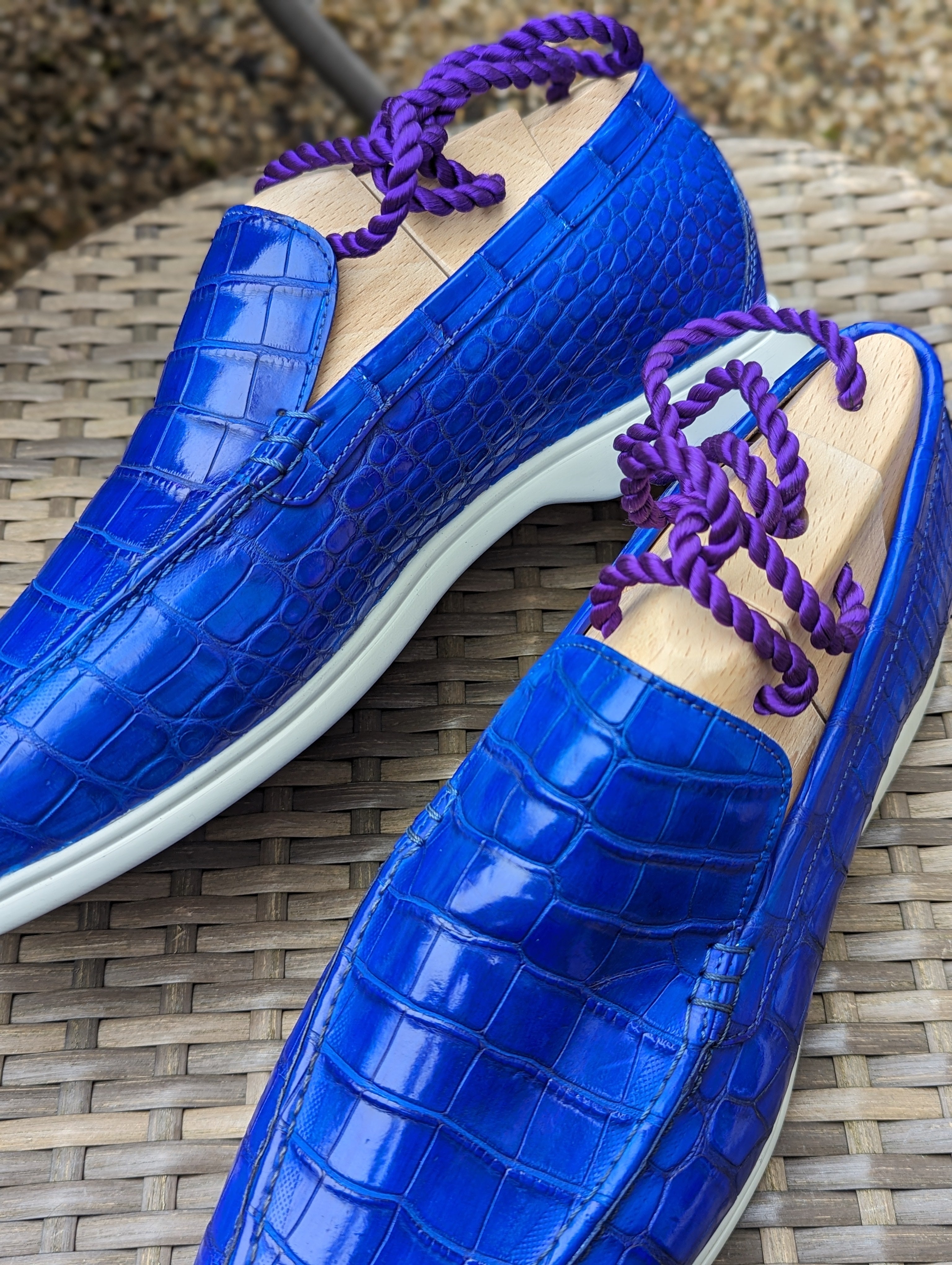 Ascot Cannes - Ocean Blue Crocodile - Ascot Shoes