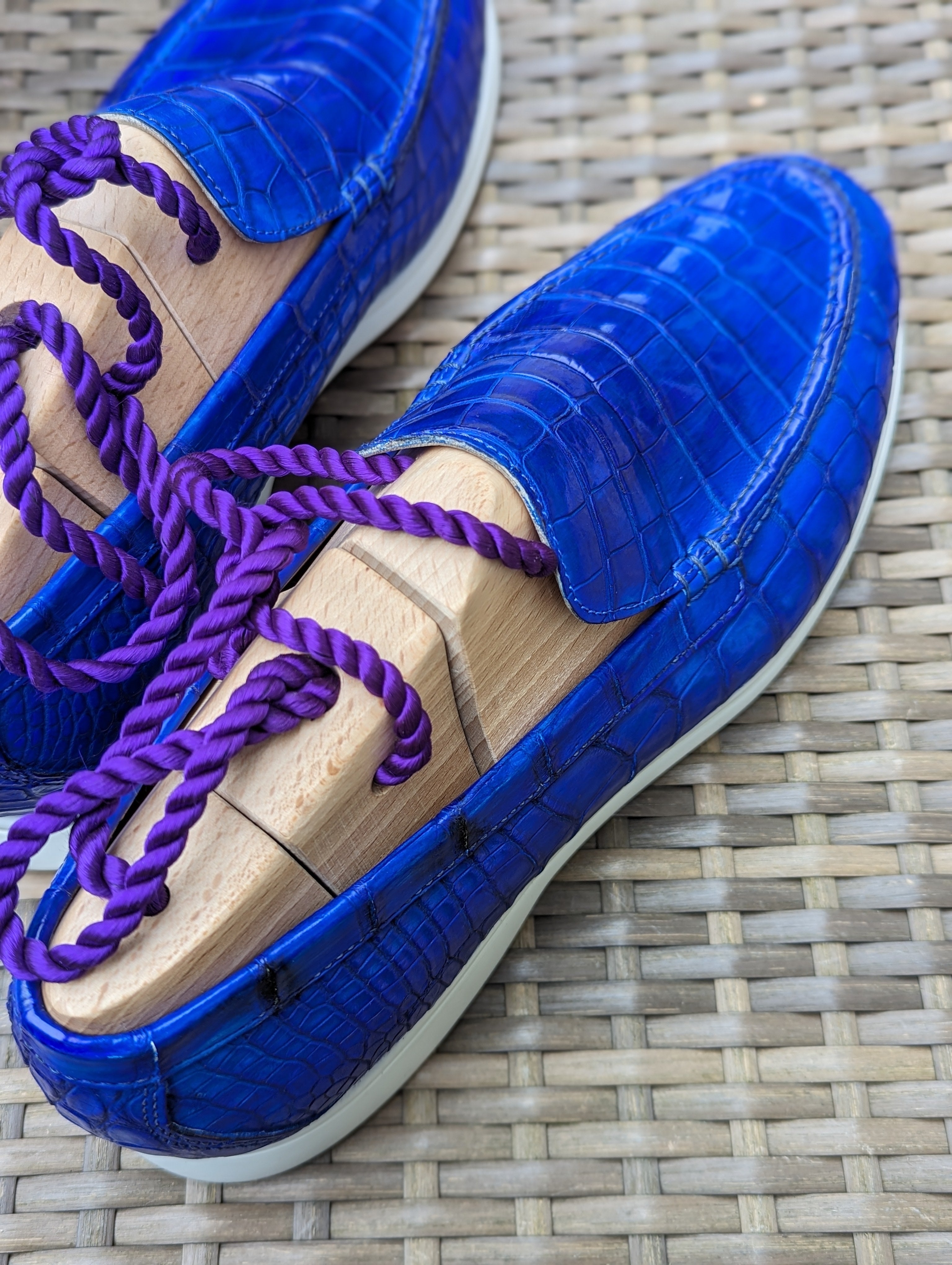 Ascot Cannes - Ocean Blue Crocodile - Ascot Shoes