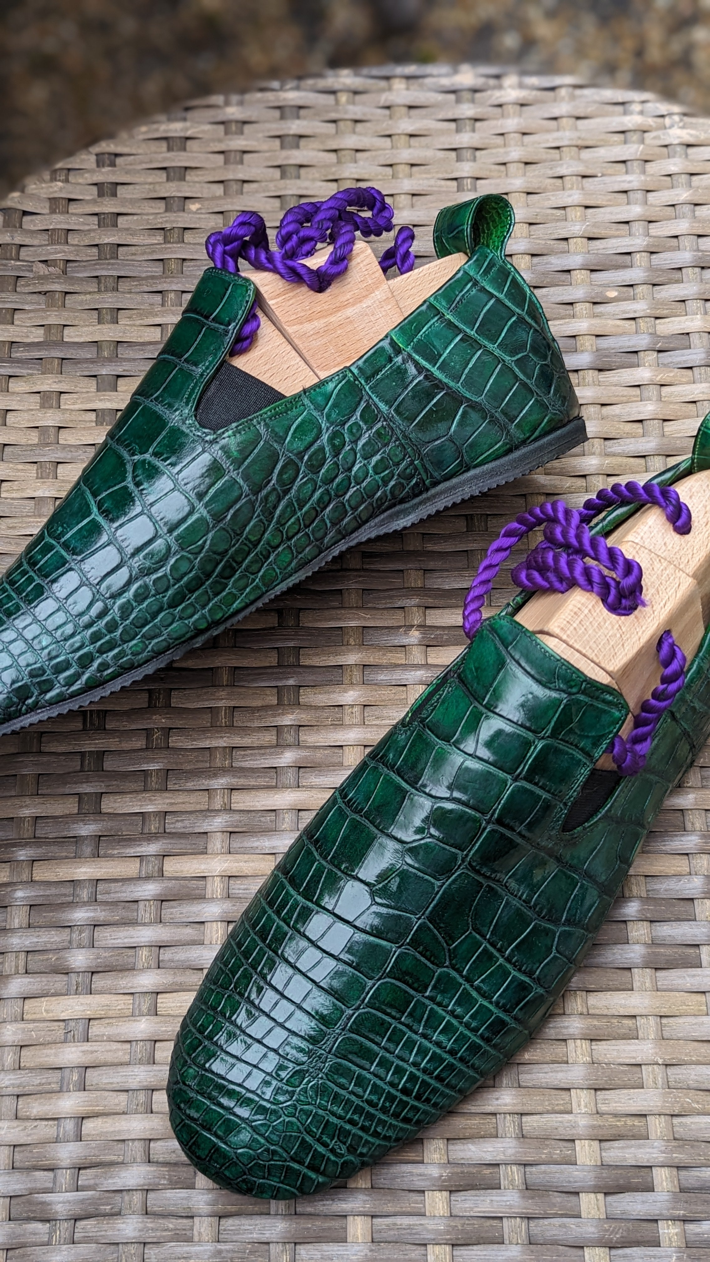 Ascot Tate - Jade Green Crocodile - Ascot Shoes