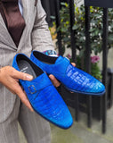 Ascot Monk Strap - Royal Blue Patina - Ascot Shoes