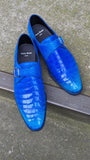 Ascot Monk Strap - Royal Blue Patina - Ascot Shoes