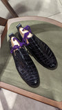 Ascot Tate - Black Crocodile - Ascot Shoes