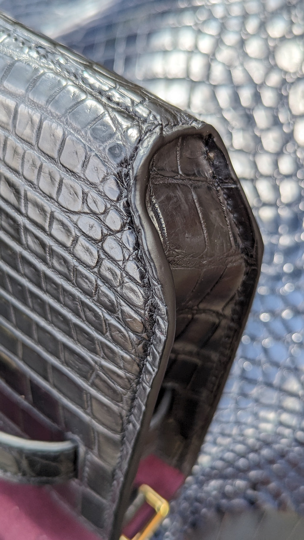 Clutch Bag - Black Crocodile 20 cm - Ascot Shoes