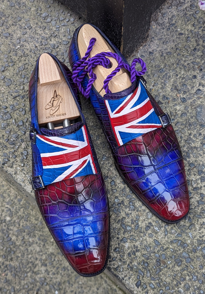Ascot Double Monk - Union Jack Patina - Ascot Shoes