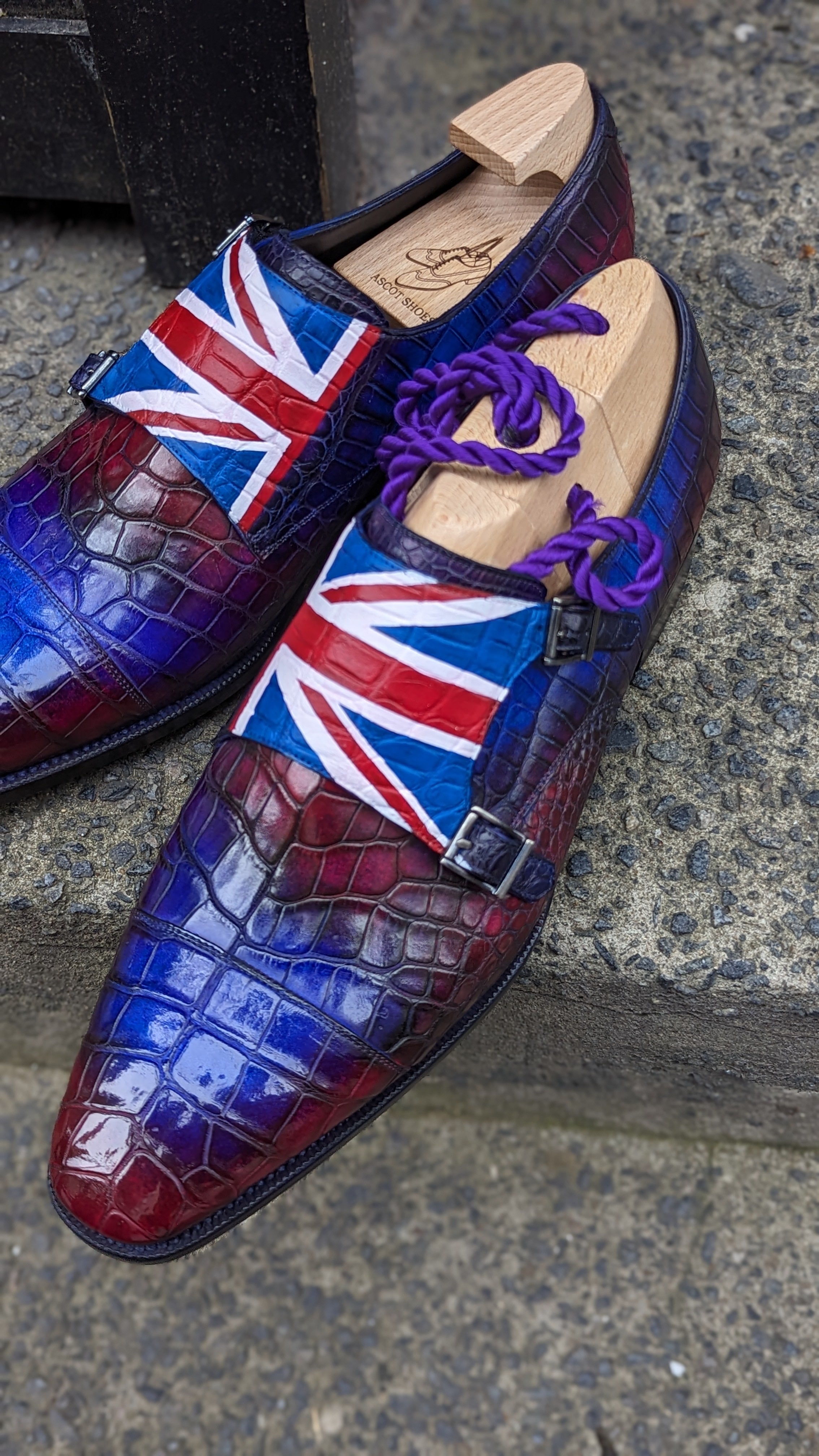 Ascot Double Monk - Union Jack Patina – Ascot Shoes