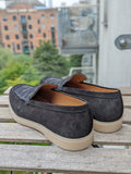 Ascot Sunseeker - Black Suede & Crocodile - Ascot Shoes