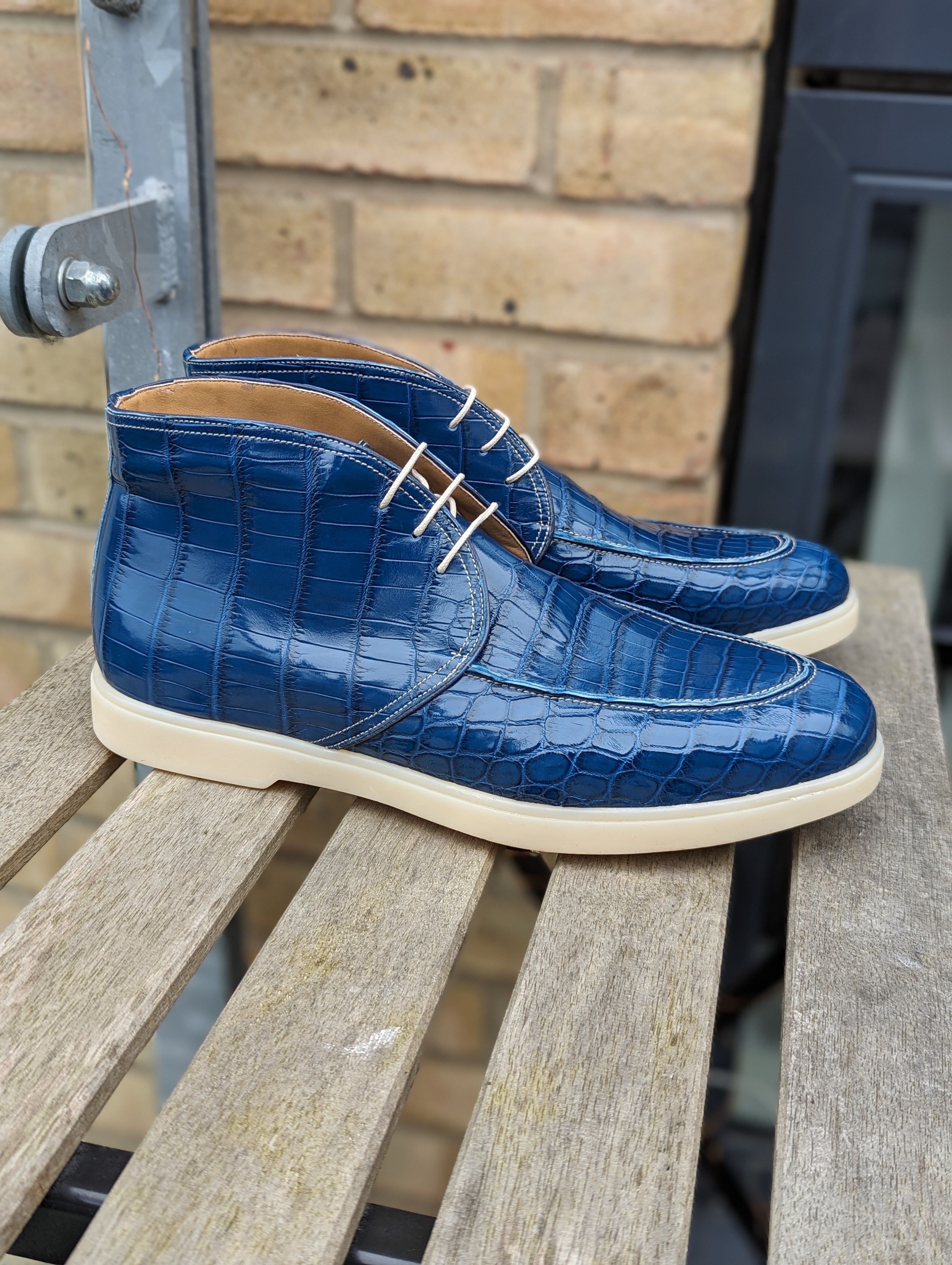 Ascot Sunriser - Saphire Blue Crocodile - Ascot Shoes