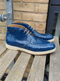 Ascot Sunriser - Saphire Blue Crocodile - Ascot Shoes