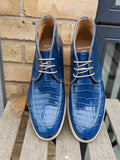 Ascot Sunriser - Saphire Blue Crocodile - Ascot Shoes