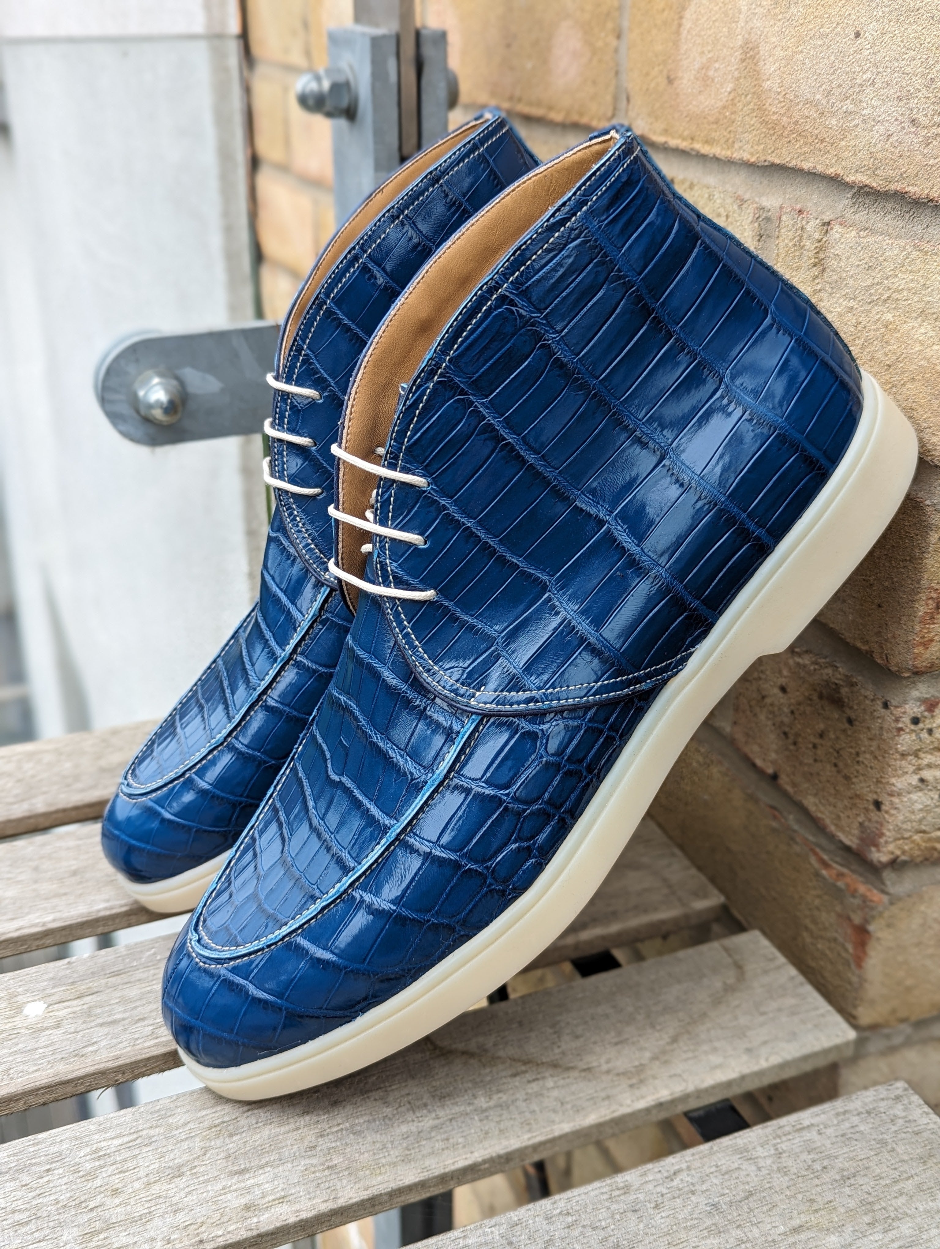 Ascot Sunriser - Saphire Blue Crocodile - Ascot Shoes