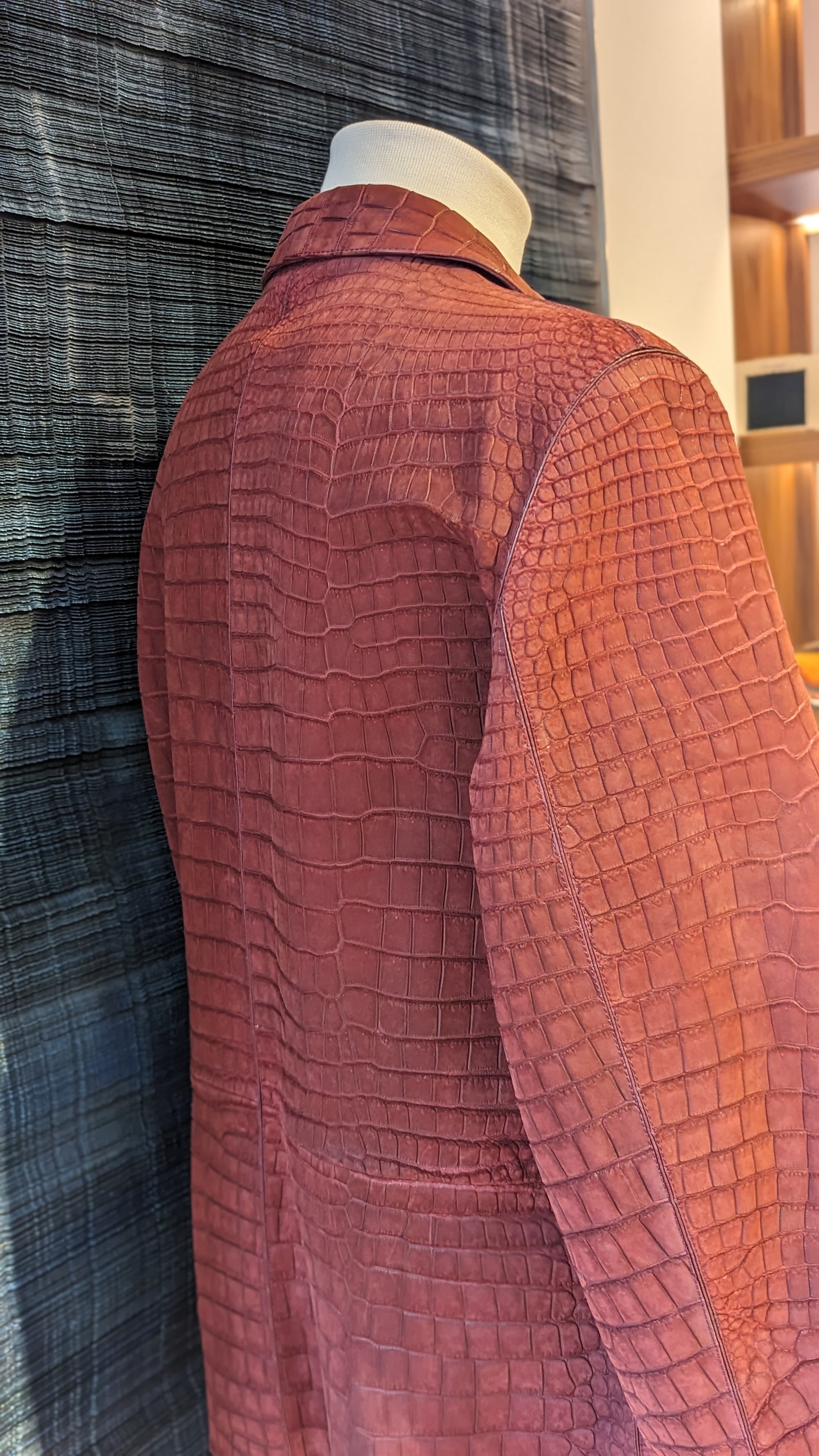 Ascot Jacket - Red Suede Crocodile - Ascot Shoes