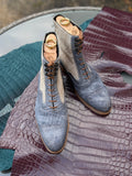 Ascot High Boots - Grey & Taupe Elephant - Ascot Shoes