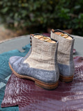 Ascot High Boots - Grey & Taupe Elephant - Ascot Shoes
