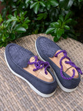 Ascot Cannes - Navy Nubuck Crocodile & Suede - Ascot Shoes