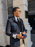 Bespoke Jacket - Navy Nubuck Crocodile & Nubuck Leather - Ascot Shoes