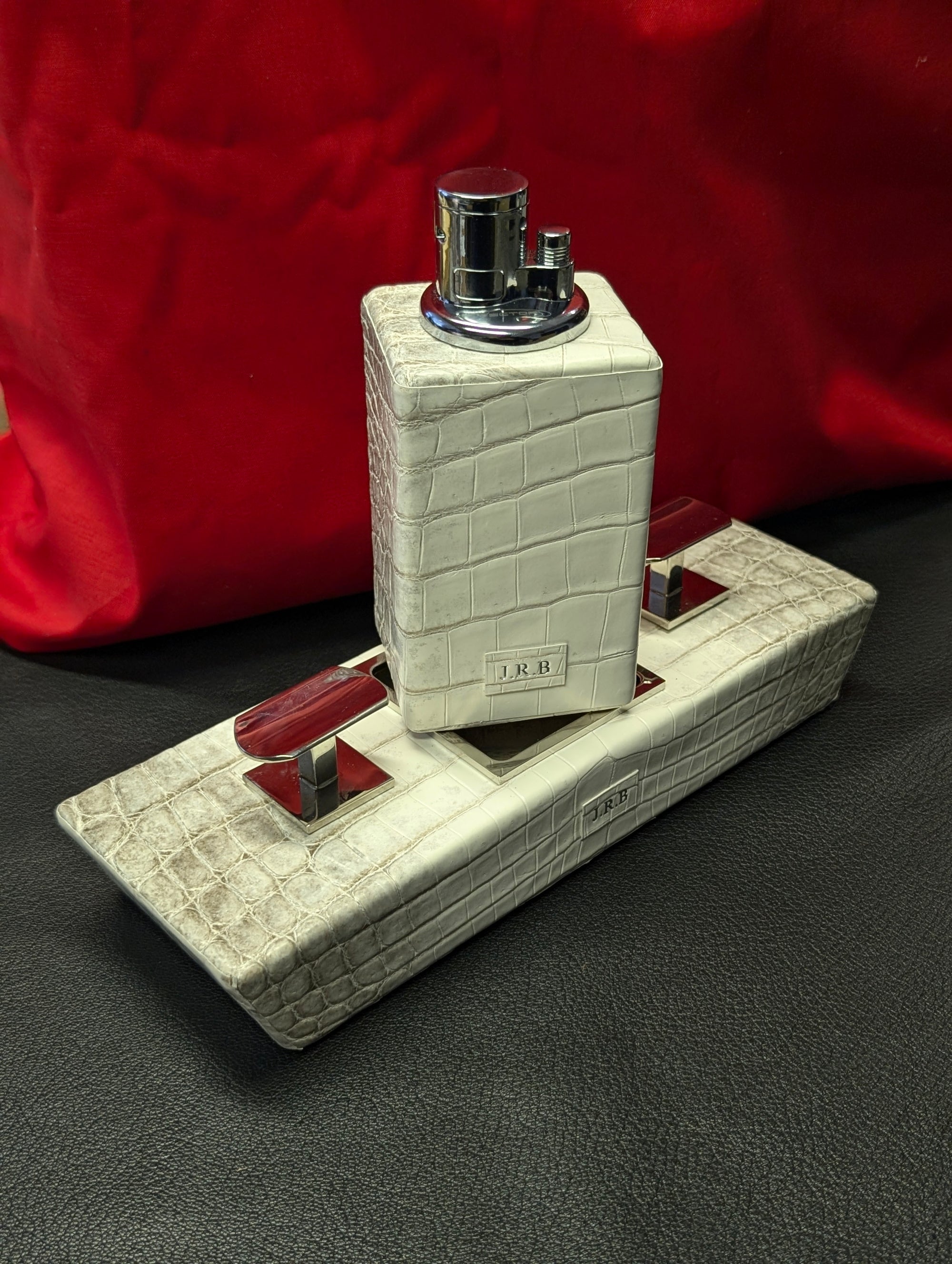 Crocodile Cigar Ashtray & Lighter Set - Ascot Shoes