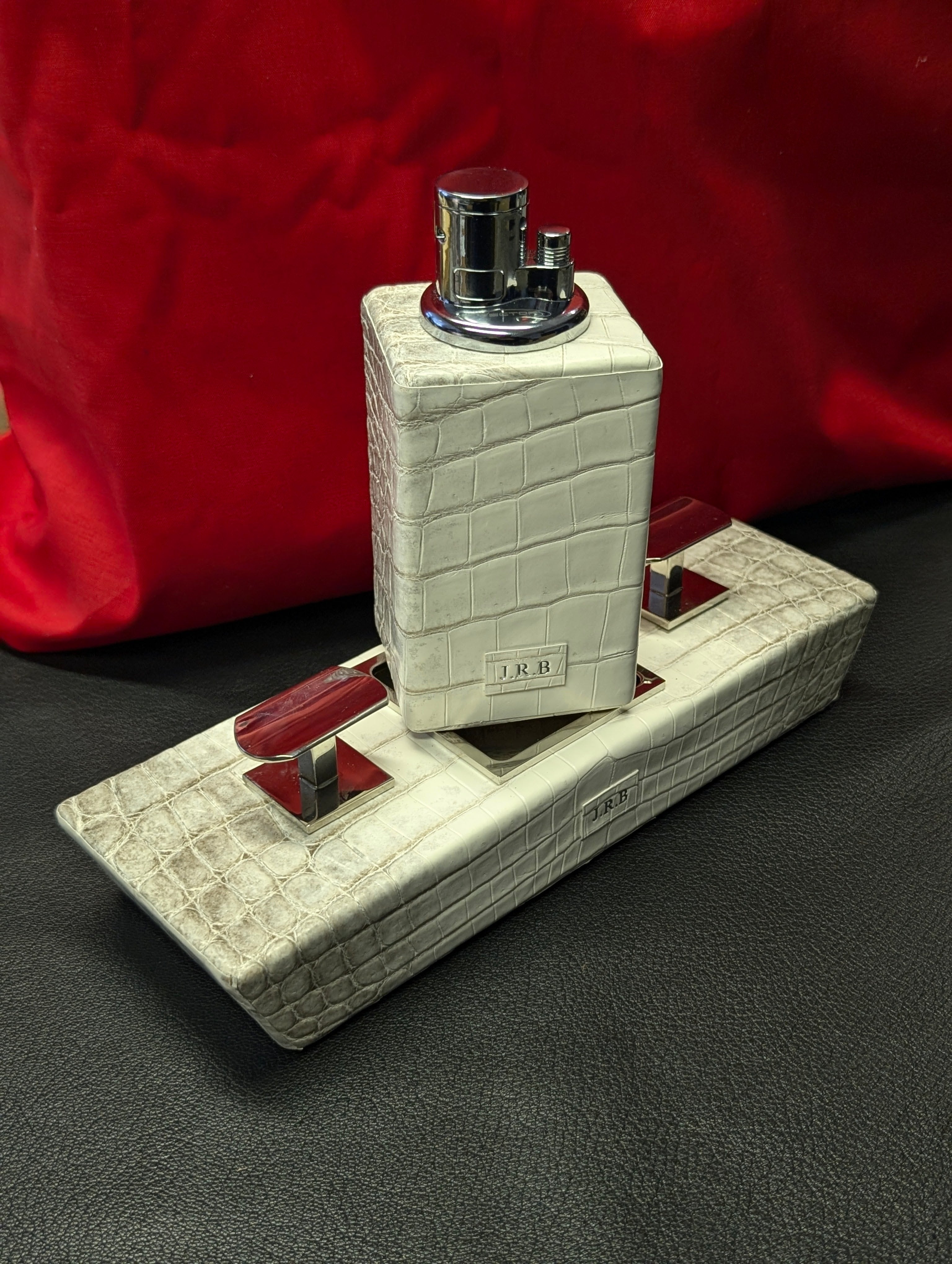 Crocodile Cigar Ashtray & Lighter Set - Ascot Shoes